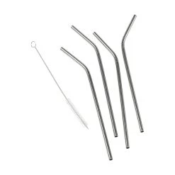 Funktion Sugerør - Rustfrit Stål - 4 Stk.