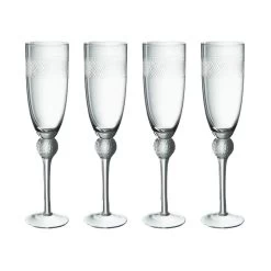 Etching Champagneglas - 4 Stk.