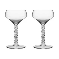 Orrefors Carat Coupe Champagneskål - 2 Stk.